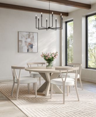 5-Pc. Wood Round Dining Table Set