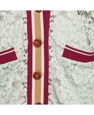 Women's Multicolor Lace Sheer Oversized