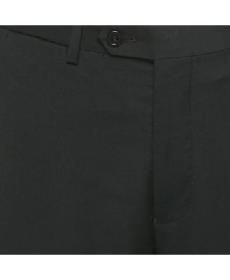 Men's Black Cotton Formal Trousers