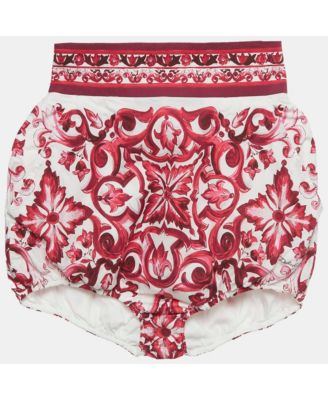 Women's Pink Majolica Print Poplin Balloon Shorts
