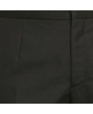 Men's Black Crepe Satin Side Trim Formal Trousers