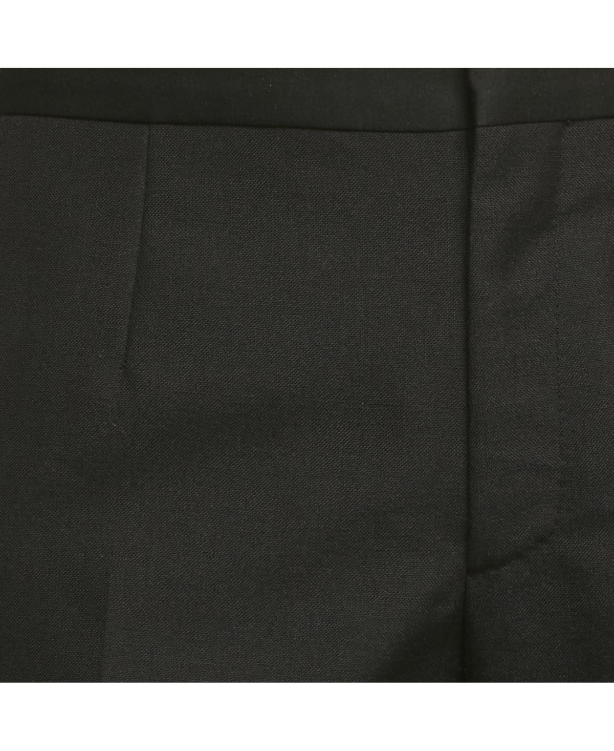 Pre-Owned Versace Men's Black Crepe Satin Side Trim Formal Trousers