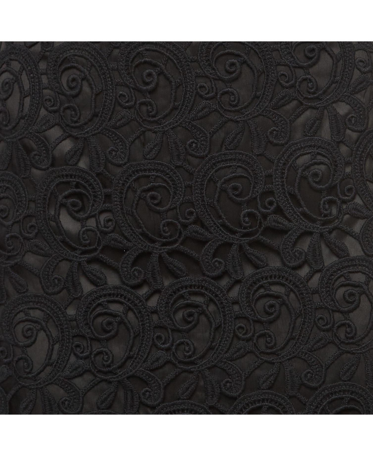 Pre-Owned Burberry Women's Black Macrame Lace Midi Pencil Skirt