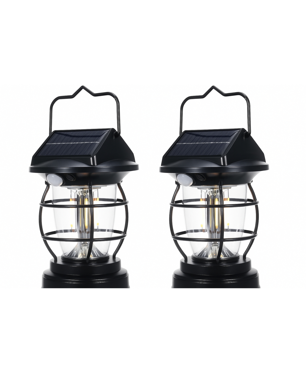 Seamless Outdoors Solar-Powered Lantern Camping (2-Pack)