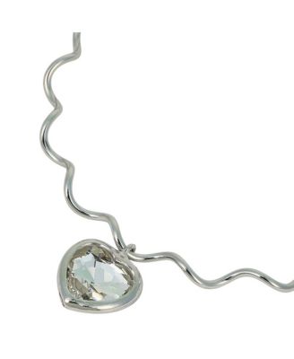 Women's The Coil-Coeur Collar Necklace - Chrome Silver