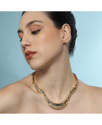 Women's The Hammered-Horn Collar Necklace - California Gold