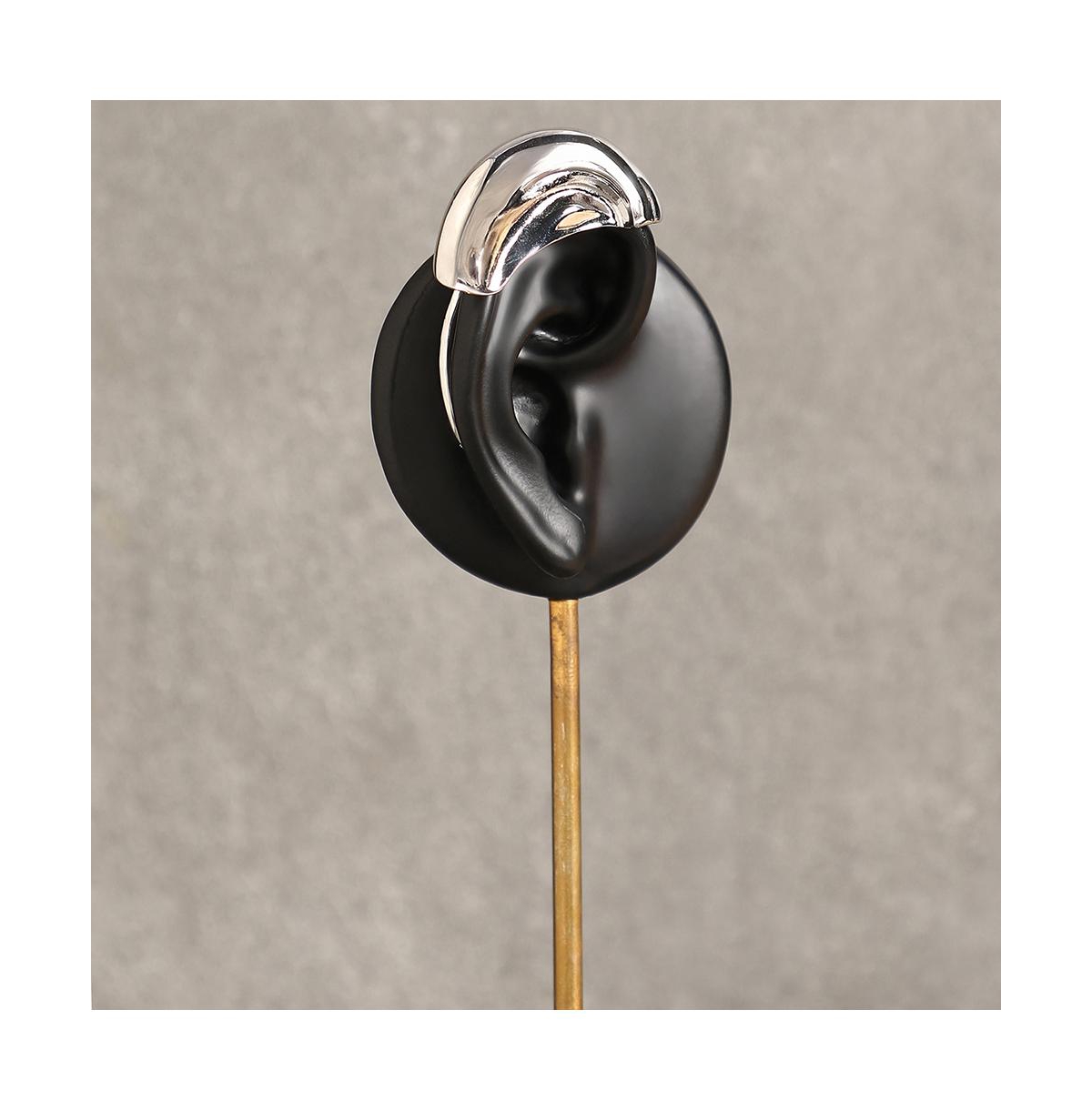 Women's The Metallic-Mold Cuff Earrings - Metallic Silver