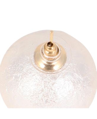 Women's The Celestrial-Orb Stud Earrings - Ivory White & California Gold