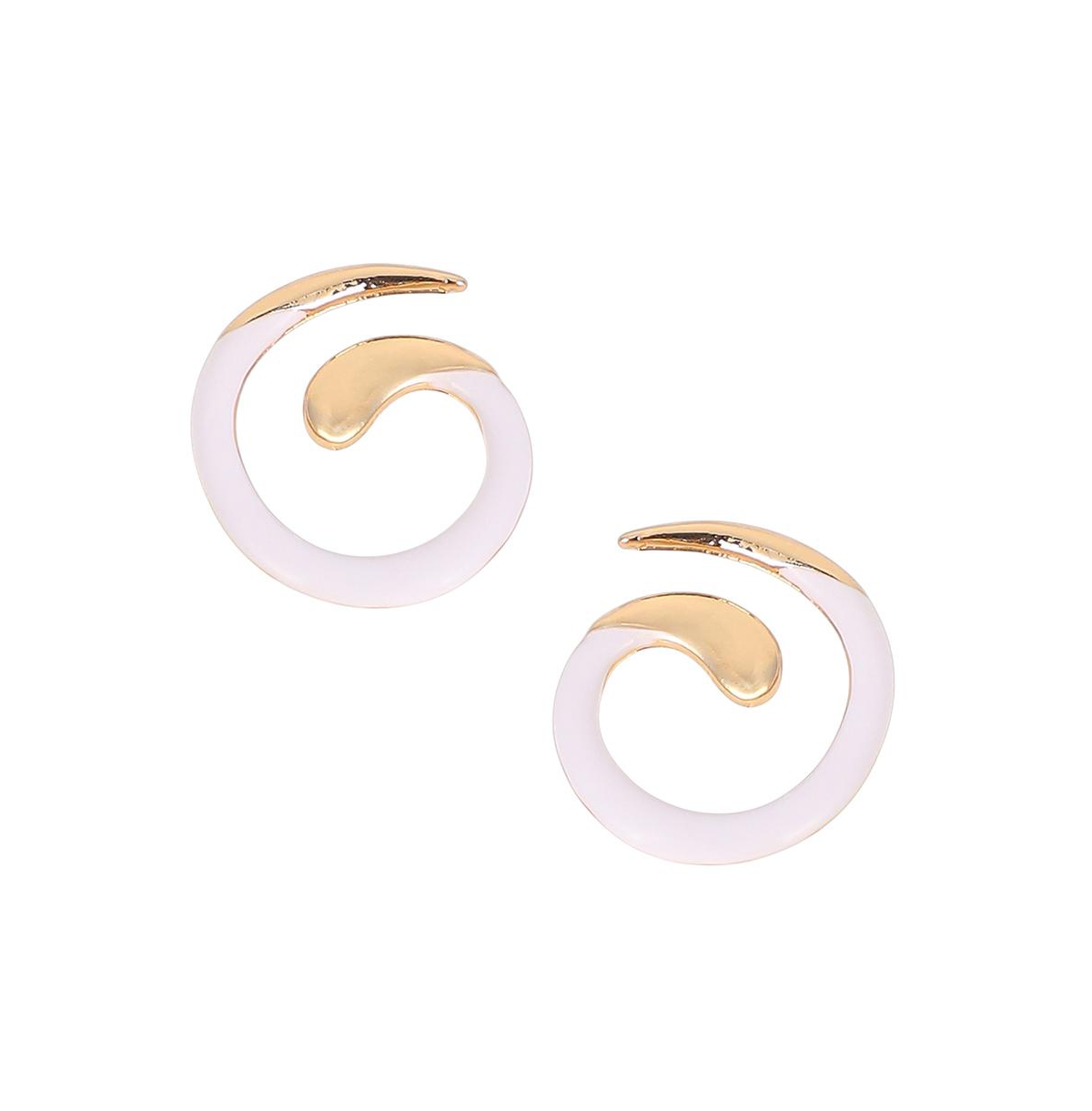 Women's The Enamel-Spirale Stud Earrings - California Gold