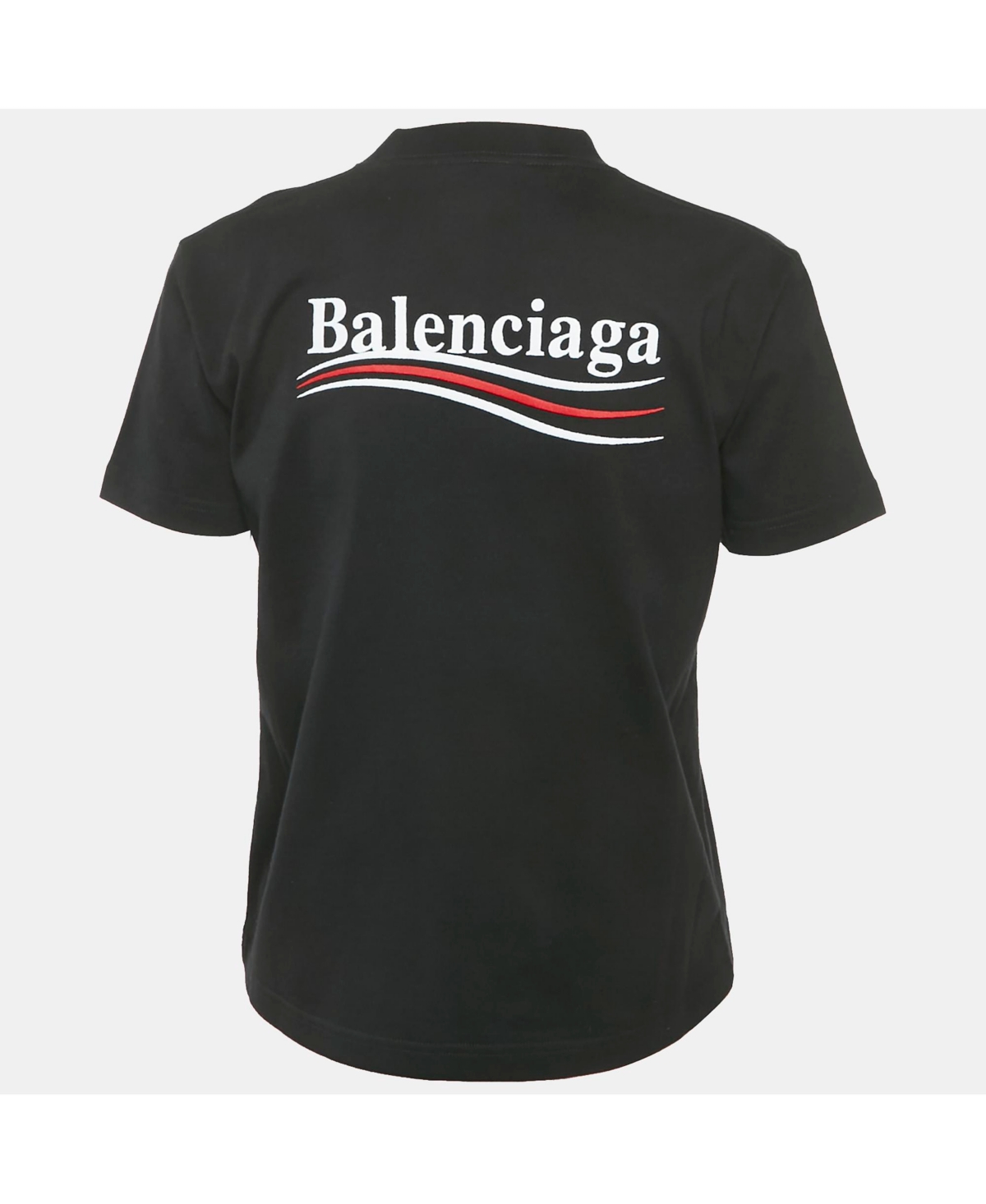 Pre-Owned Balenciaga Women's Women'sLogo Embroidery Cotton Crewneck Small Fit T-Shirt