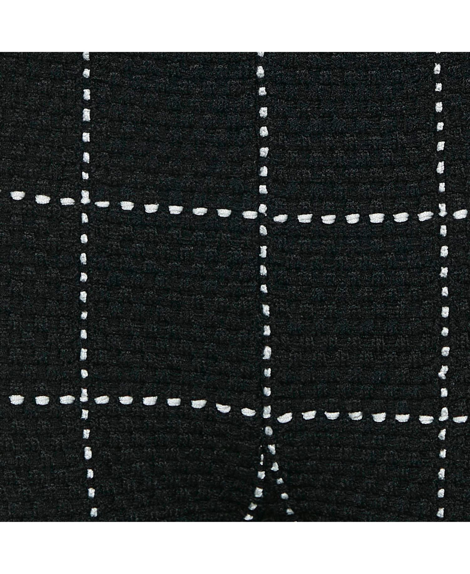 Women's Black Patterned Knit Chain Strap Detail Jumpsuit