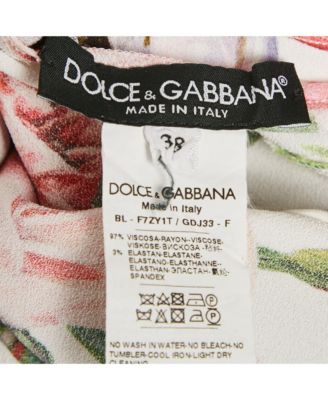 Women's Floral Print Crepe Ruffled Top