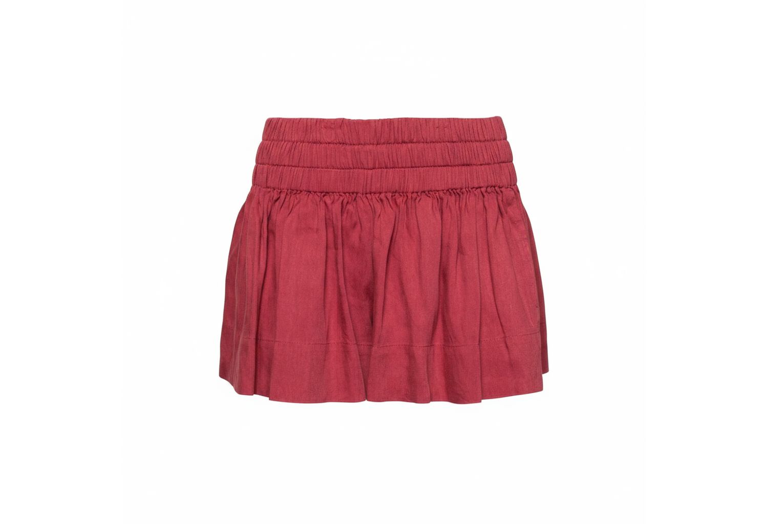 Women's Etoile Red Linen Blend Shorts