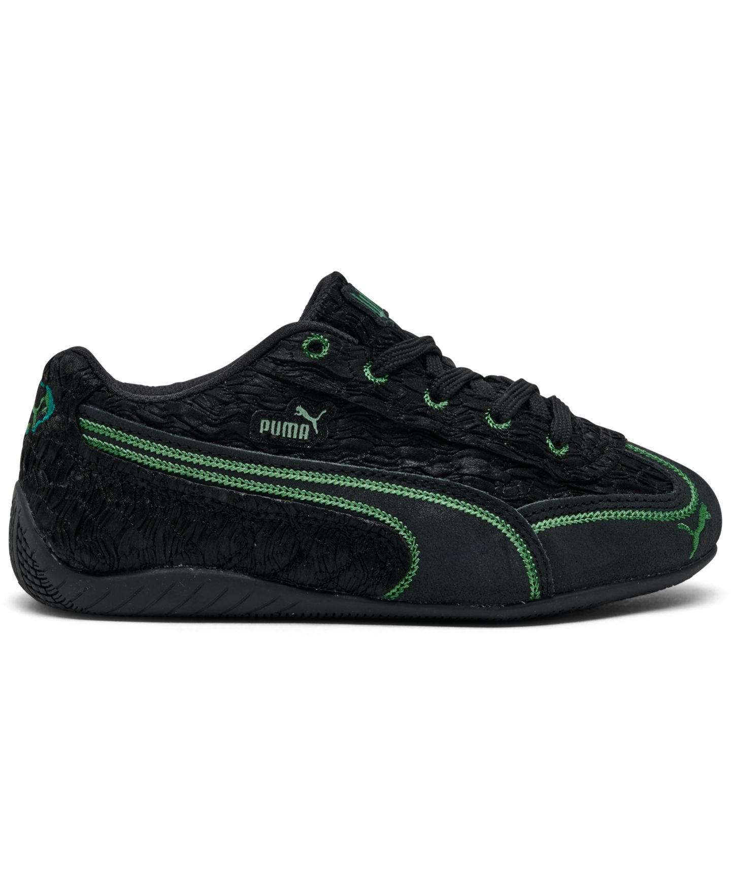 Кроссовки PUMA x Wicked Speed Cat OG 'Elphie' Casual для девочек, цвет: Чёрный / Тёмно-зелёный — фото 3