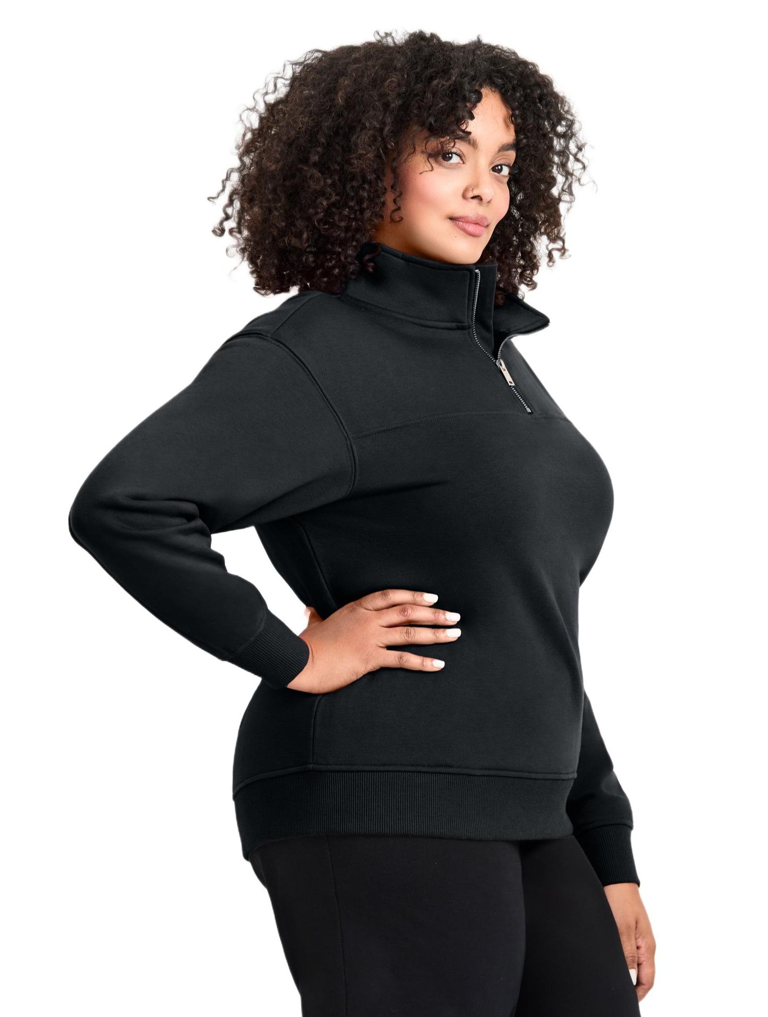 Women's Plus Size Piper Half-Zip Sweat Top