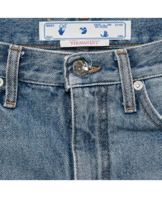 Women's Blue Denim Raw Edge Shorts