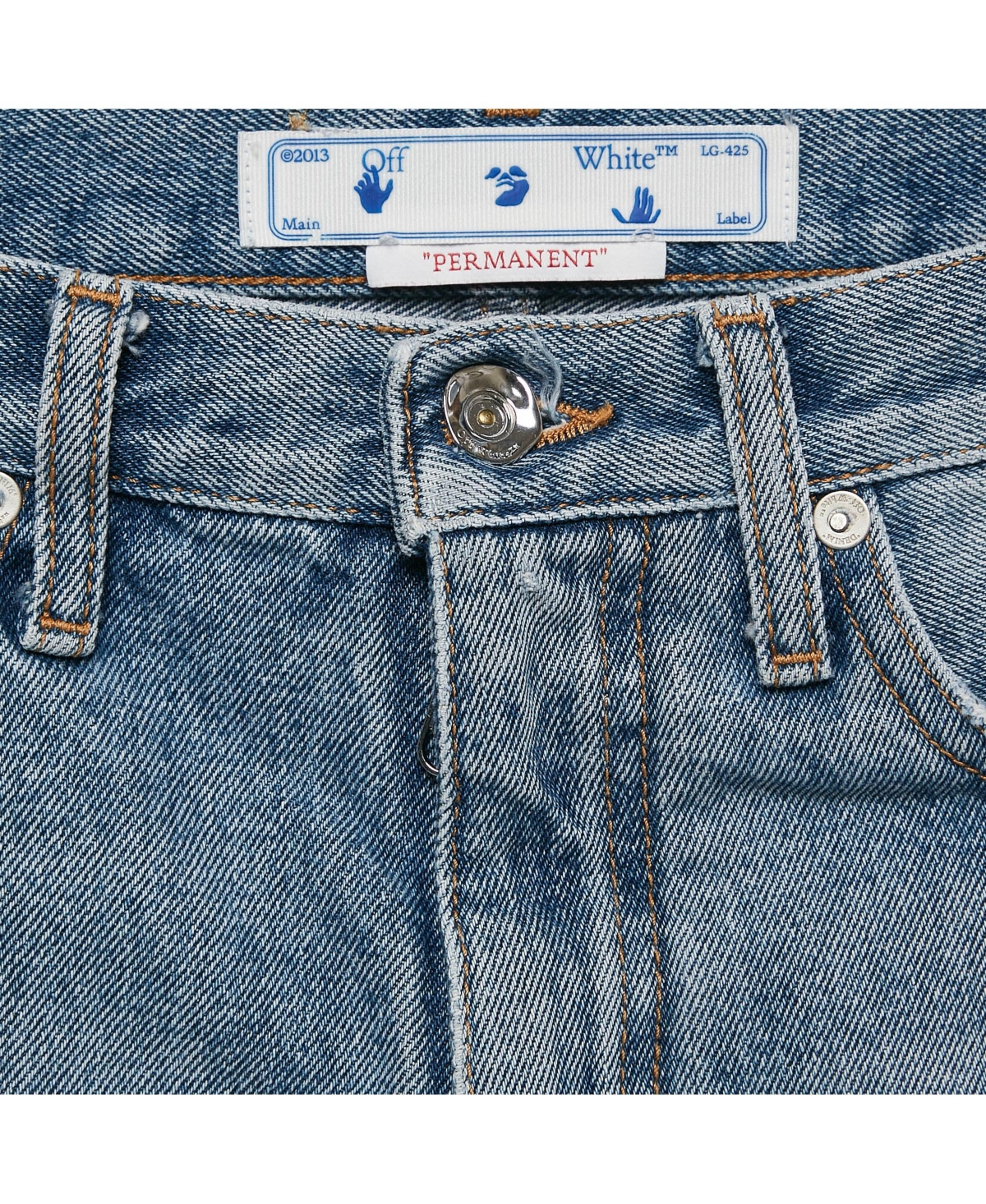 Pre-Owned Off-White Women's Blue Denim Raw Edge Shorts