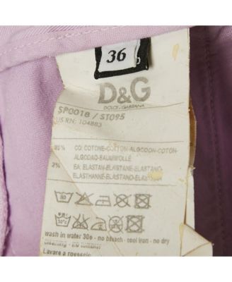 Women's Pre-Owned D&g Purple Cotton Shorts