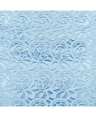 Women's Pale Blue Lace Pencil Skirt