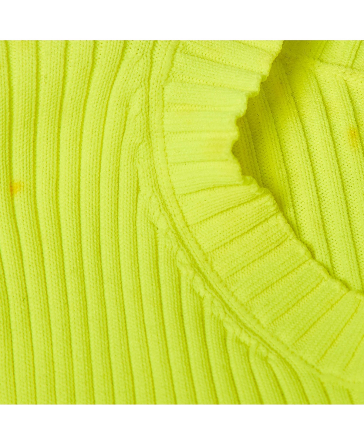 Pre-Owned Balenciaga Women's Fluorescent Green Rib Knit Sweater