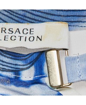 Women's Collection Printed Chiffon Lace-Up Top