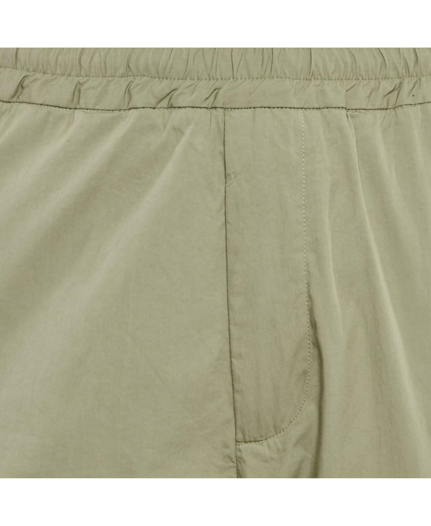Women's Green Cotton Contrast Trimmed Pants