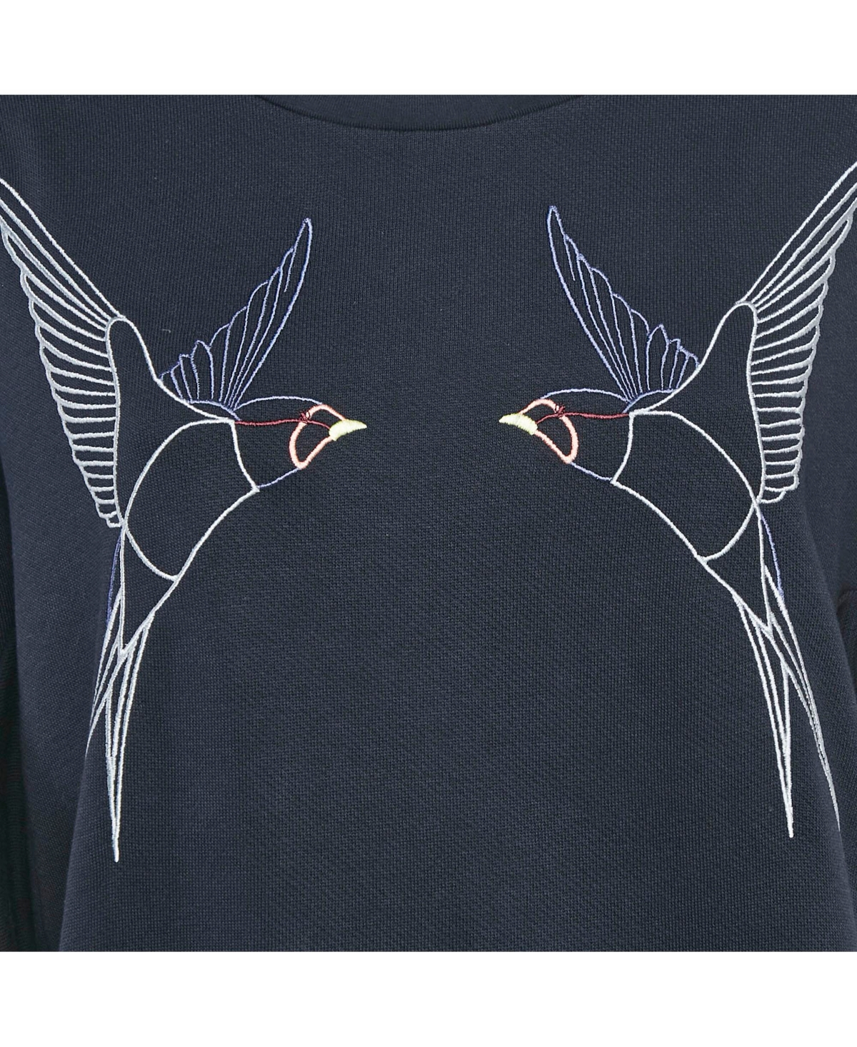 Pre-Owned Stella Mccartney Women's Black Studded Logo Cotton Knit Oversized Sweatshirt