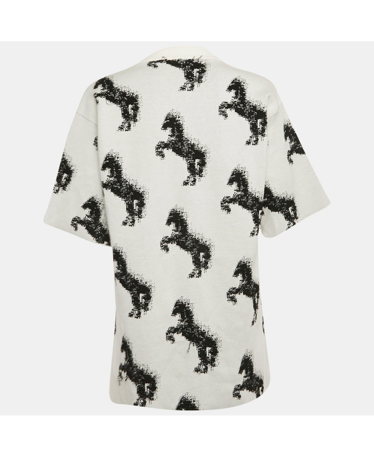 Pre-Owned Stella Mccartney Women's Black Studded Logo Cotton Knit Oversized Sweatshirt