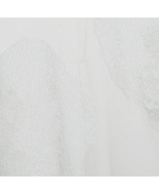 Women's White Embroidered Tulle Sheer Pullover