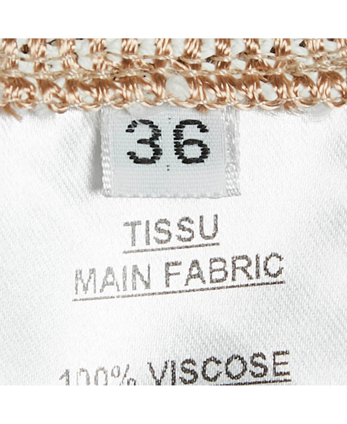 Pre-Owned Balmain Women's Beige/white Patterned Knit Drawstring Cardigan