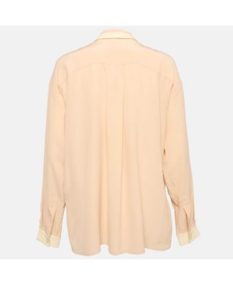 Women's Pink Silk Long Sleeve Shirt