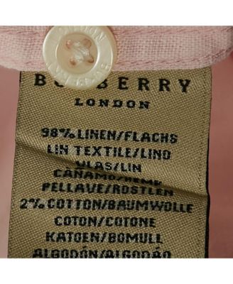 Men's Pink Linen Long Sleeve Shirt