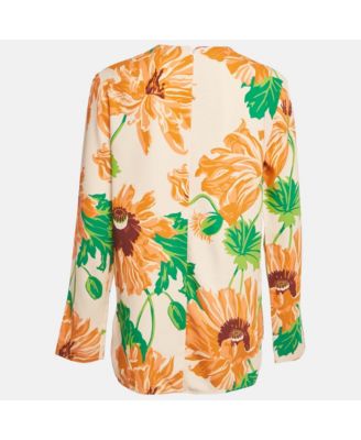 Women's ange Floral Print Crepe Blouse