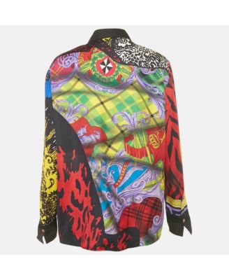 Women's Multicolor Printed Silk Shirt