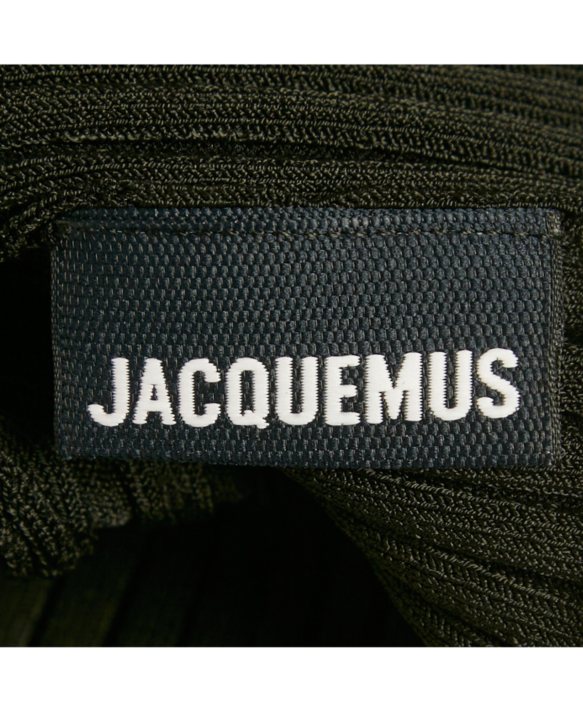 Pre-Owned Jacquemus Women's Black Rib Knit Logo Detail Crop Cardigan