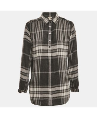 Women's Brit Monochrome Checks Crepe Tunic
