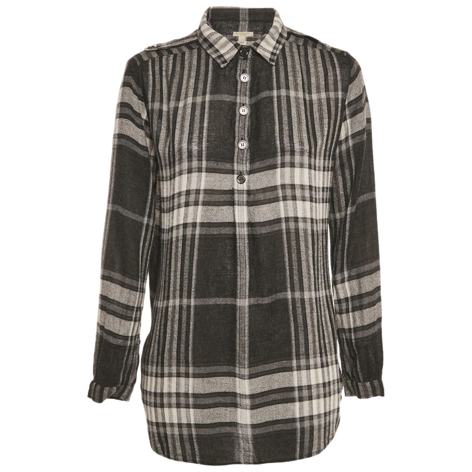 Women's Brit Monochrome Checks Crepe Tunic