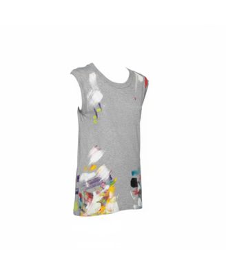 Women's Grey Limited Edition Hand Painted Top
