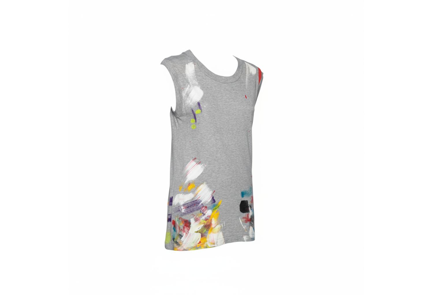 Women's Pre-Owned Dolce and Gabbana Grey Limited Edition Hand Painted Top