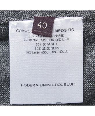 Women's Grey Knit Long Sleeve V Neck Sweater