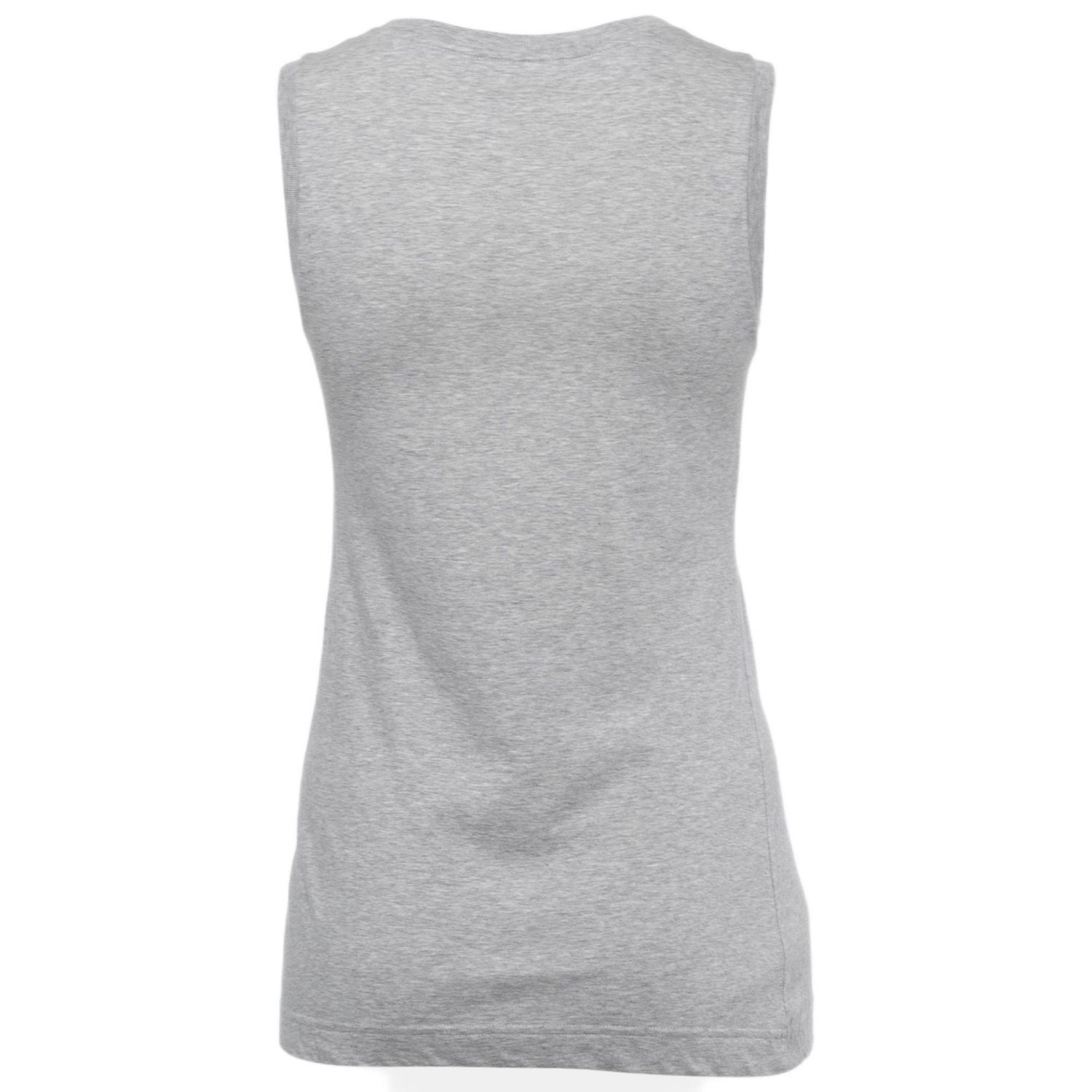 Women's Grey Cotton Love Lace Patterned Tank Top