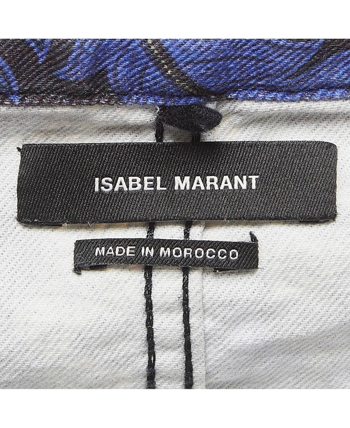 Pre-Owned Isabel Marant Women's Etoile Purple Floral Print Cotton Lace-Up Trousers