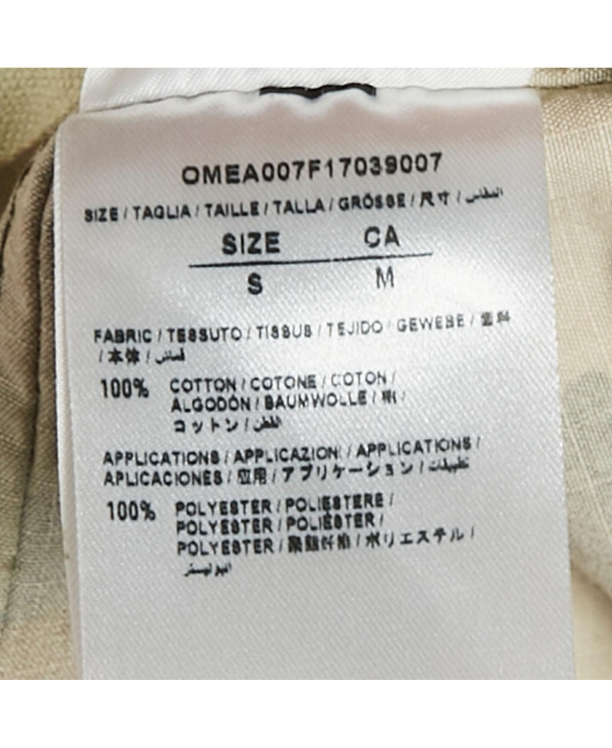 Pre-Owned Off-White Men's Green Camouflage Print Patch Detail Utility Jacket