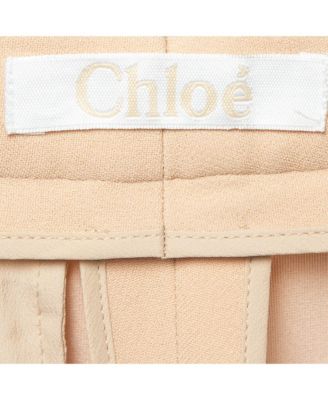 Women's Light Beige Crepe Trousers