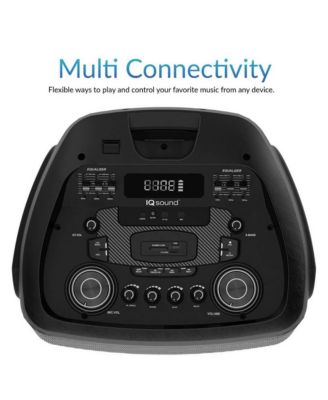 2×15" Bluetooth Light Show Party Speaker with Wireless Microphone and Remote