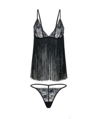 Plus Size Charizma Babydoll & G-String Set Lingerie