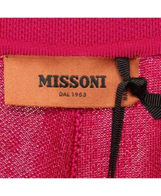 Women's Pink Lurex Knit Palazzo Pants