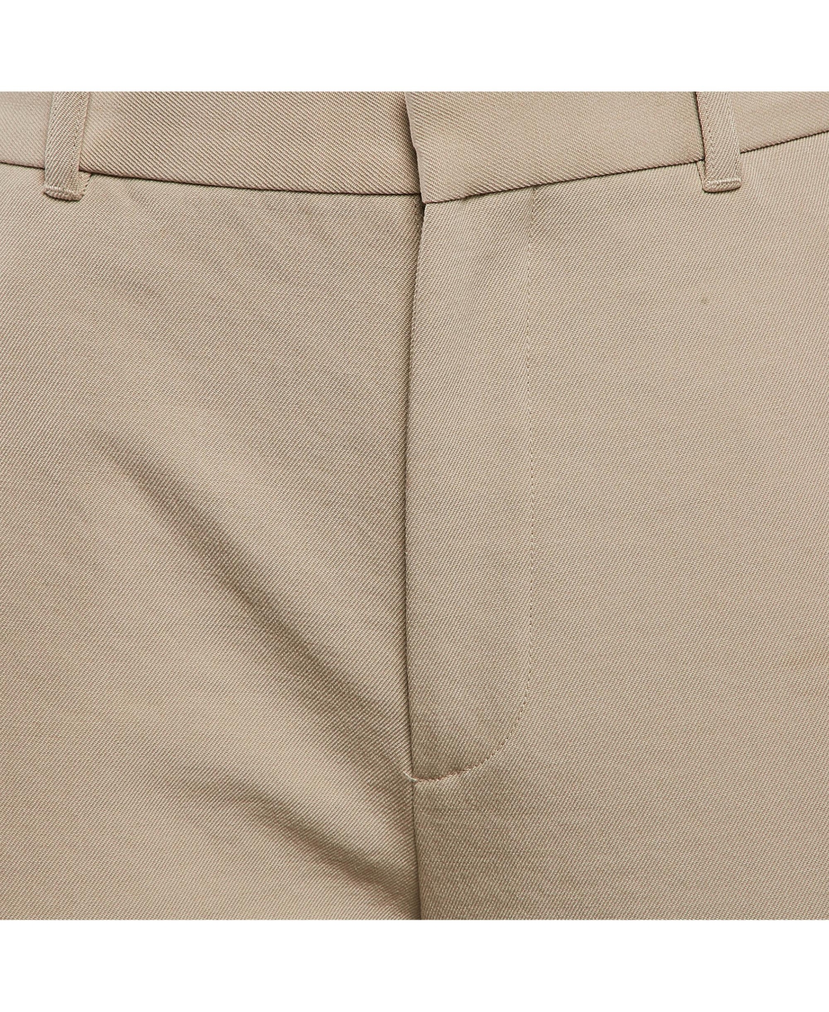 Pre-Owned Balenciaga Women's Beige Gabardine Straight-Leg Formal Trousers