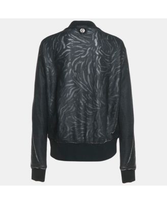 Men's Black Mesh Zip-Up Jacket
