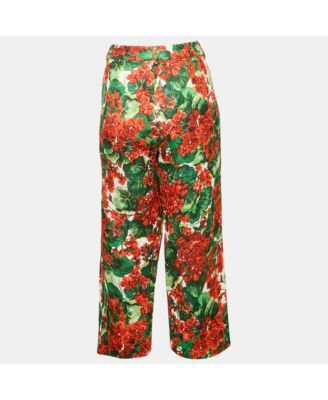 Women's Cotton Blend Multicolor Floral Print Capri Pants